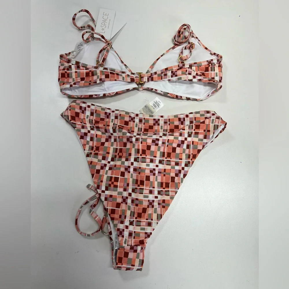 L*Space Block Party Swim Set Joy Bottom & Helena Top New With Tags Size Large